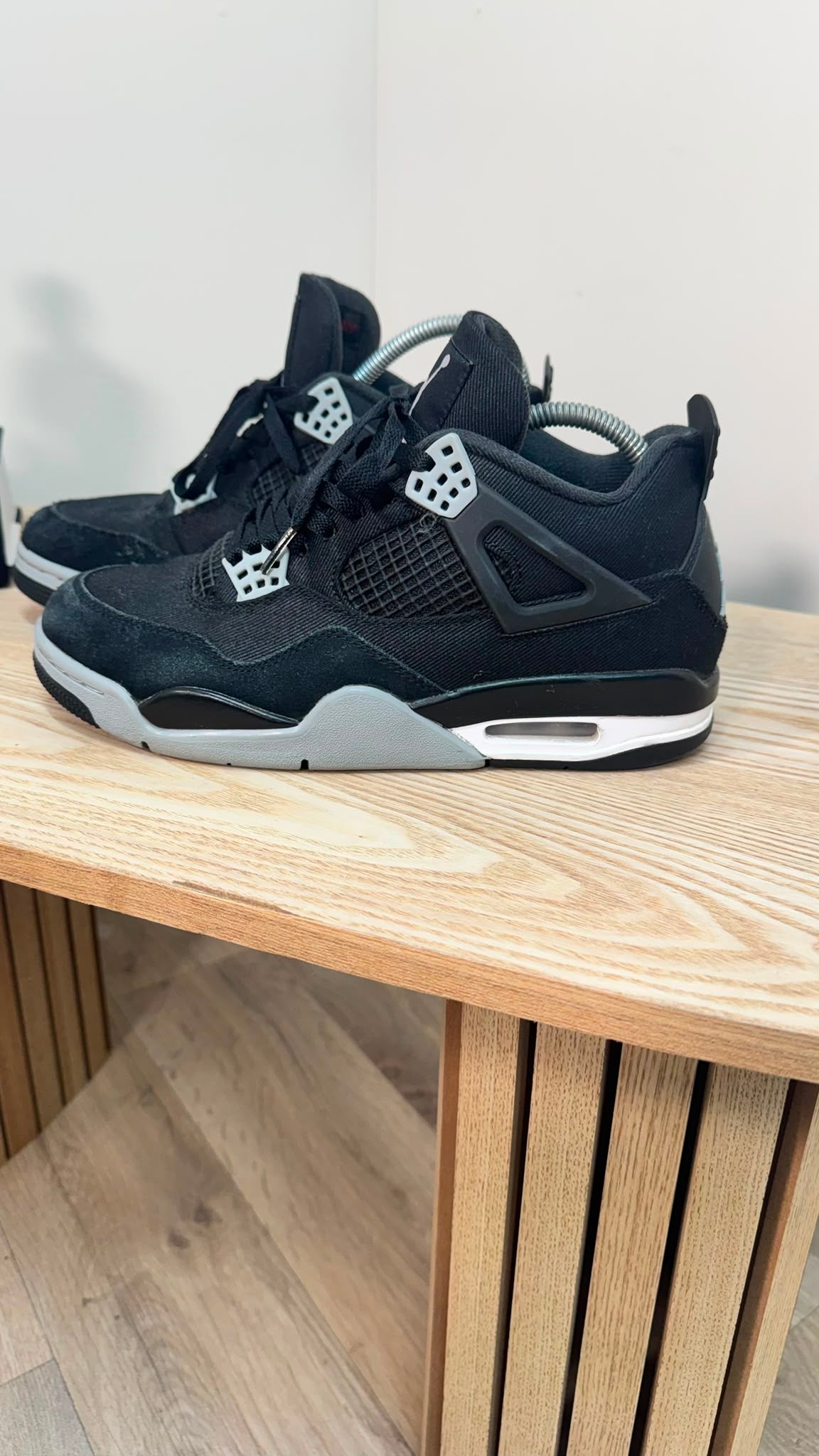 Nike Jordan Air Jordan 4 Black Canvas – UK7 / EU41
