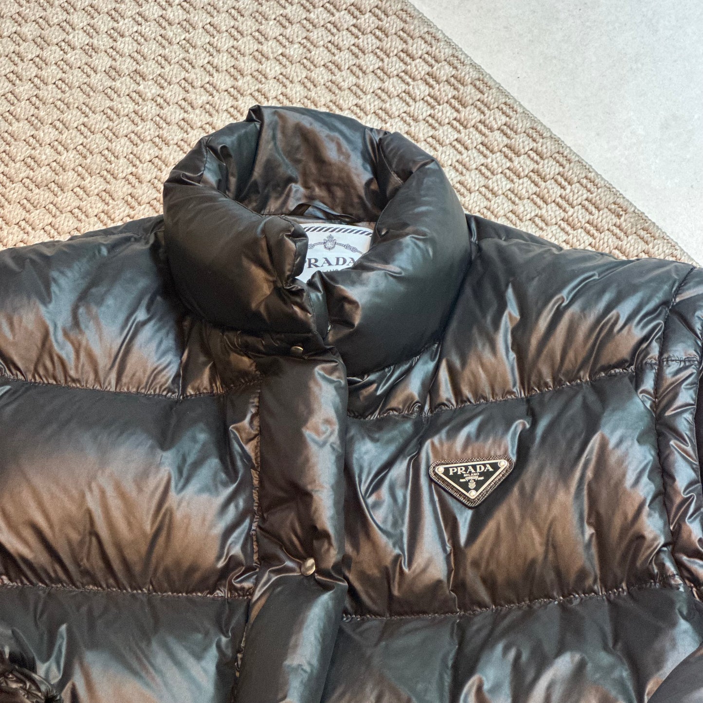 Prada  black re-nylon puffa coat - Small