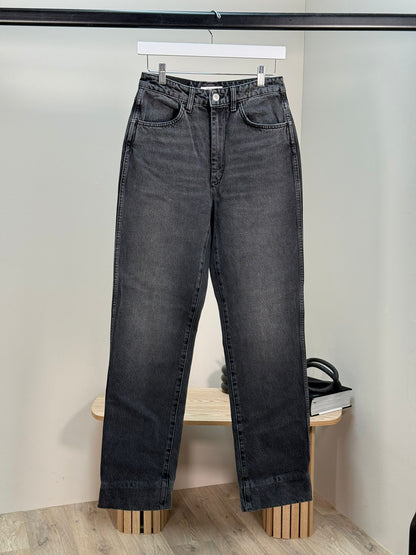 Re/Done Black Denim Straight Leg Jeans - 27