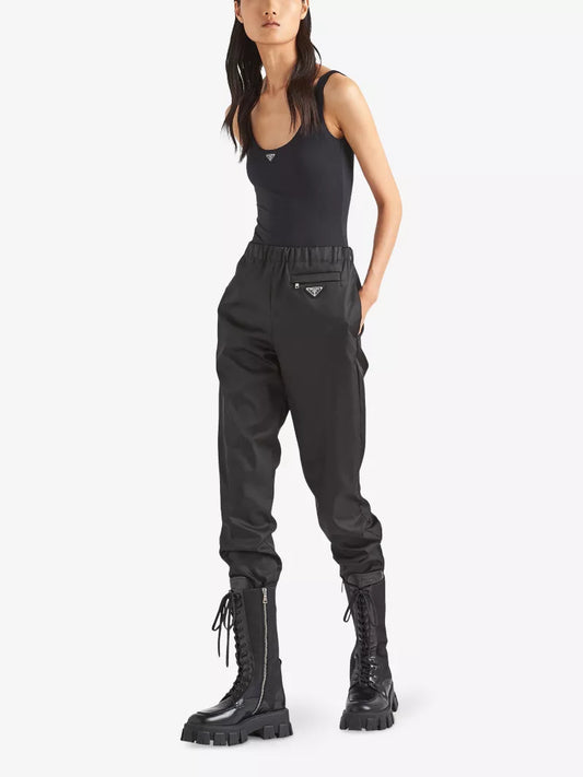 Prada Straight-Leg Re-Nylon Gabardine Trousers-42/Small