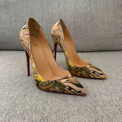Christian Louboutin Marble Print Pigalle Heels – EU 36 / UK 3