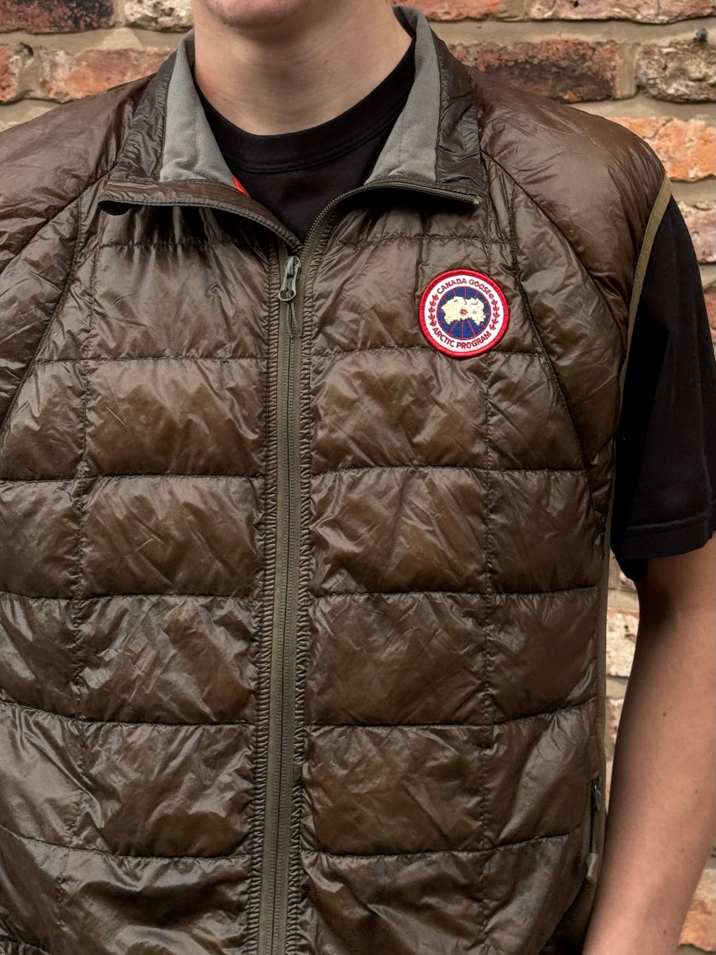 Canada Goose Khaki Padded HyBridge Lite Vest Gillet - XL