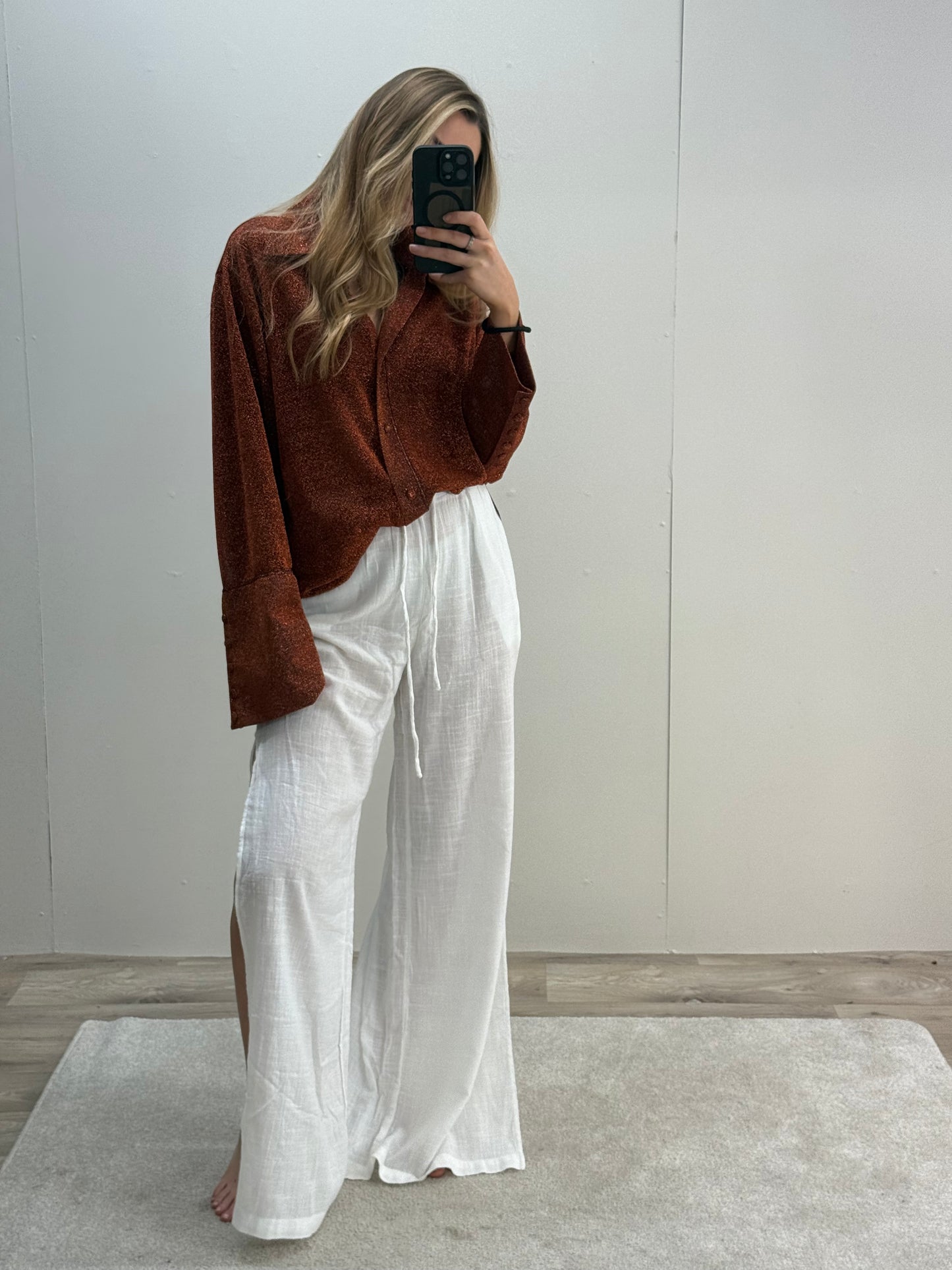 Oséree Bronze Glitter Lumier Shirt S-M