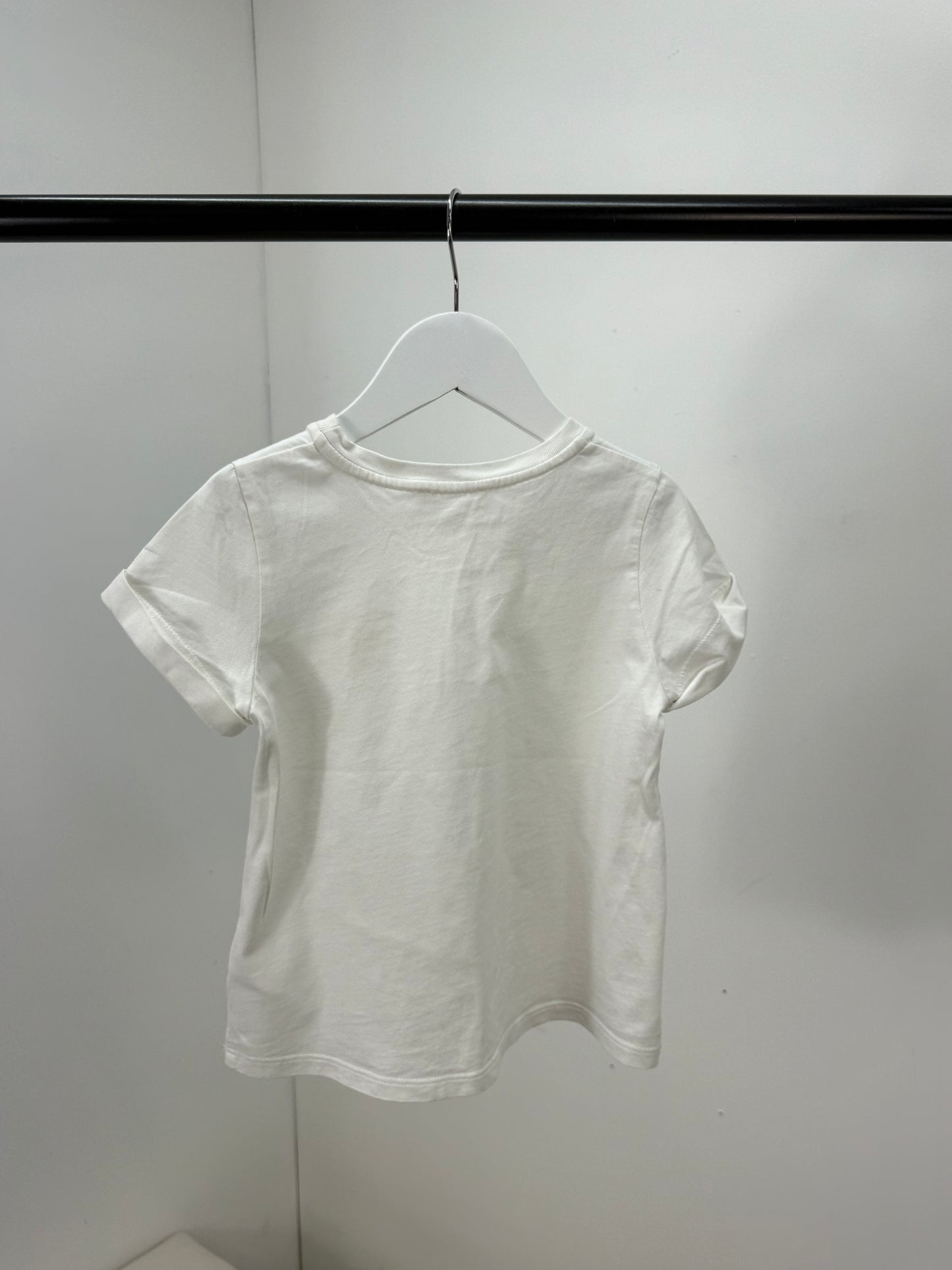 Kids Chloe White Heart Logo T-Shirt - Age 6
