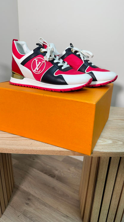 Louis Vuitton Run Away Pink White & Black Trainers - UK 3.5