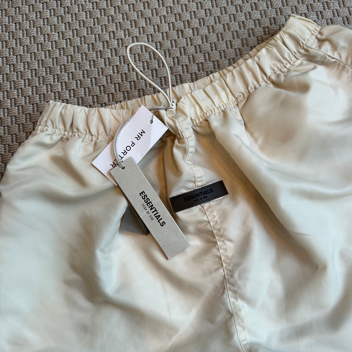 Essentials Cream Nylon Shorts – New In Tags Large