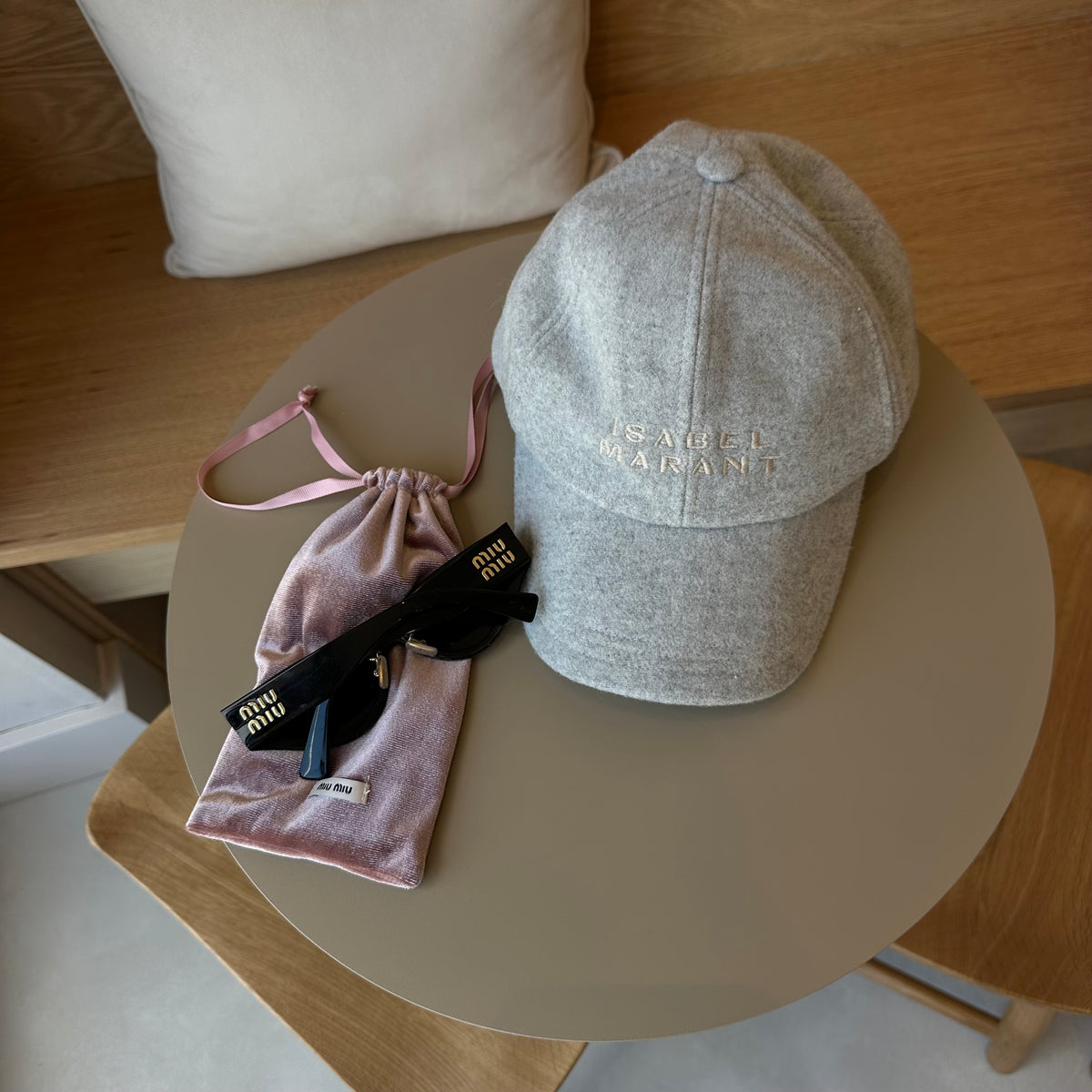 Isabel Marant Tyron Wool Cap Light Grey – 57