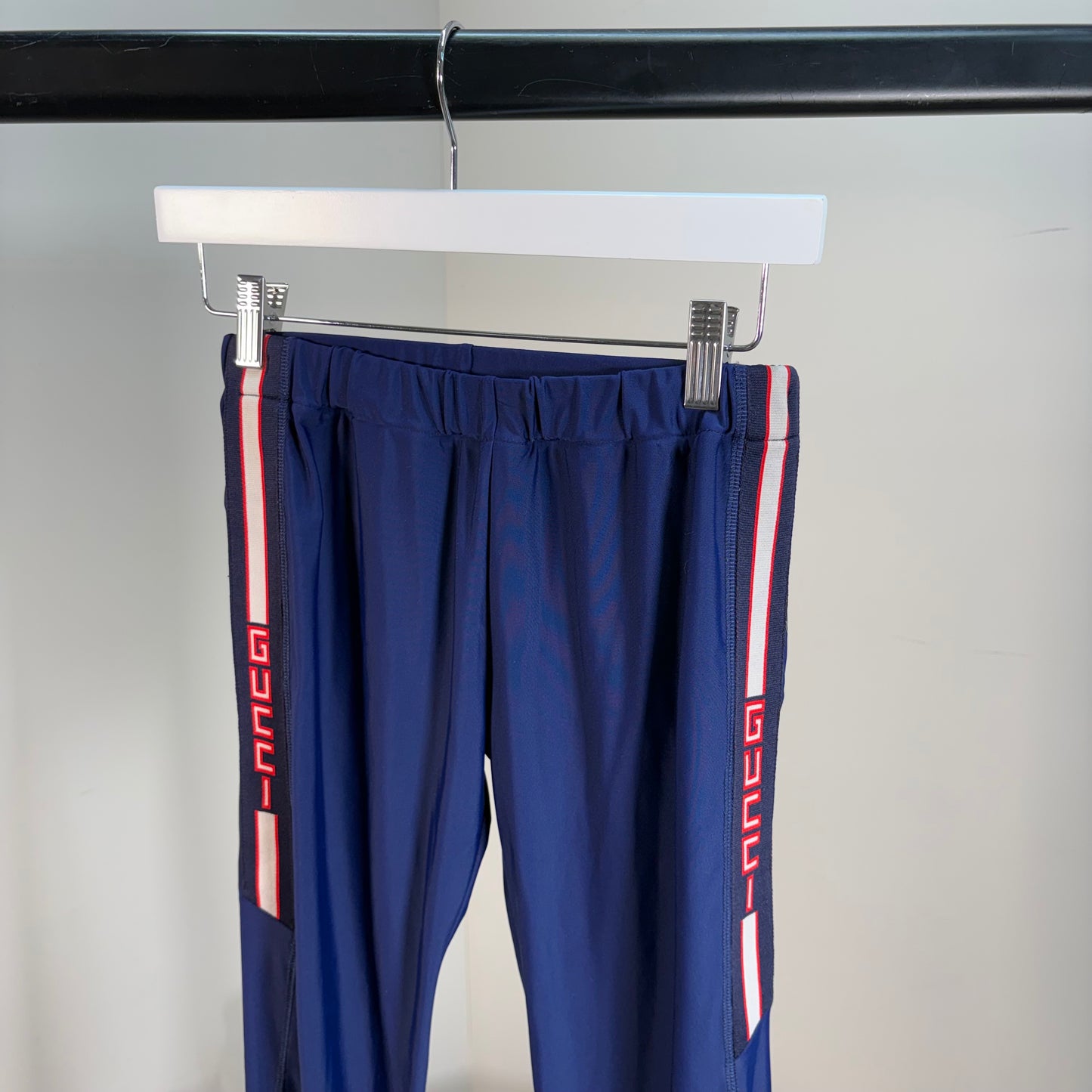 Kids Gucci Navy Red Stripe Logo Leggings – Age 12