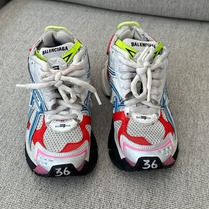 Balenciaga Runner Trainers White Blue Red – EU 36 / UK 3