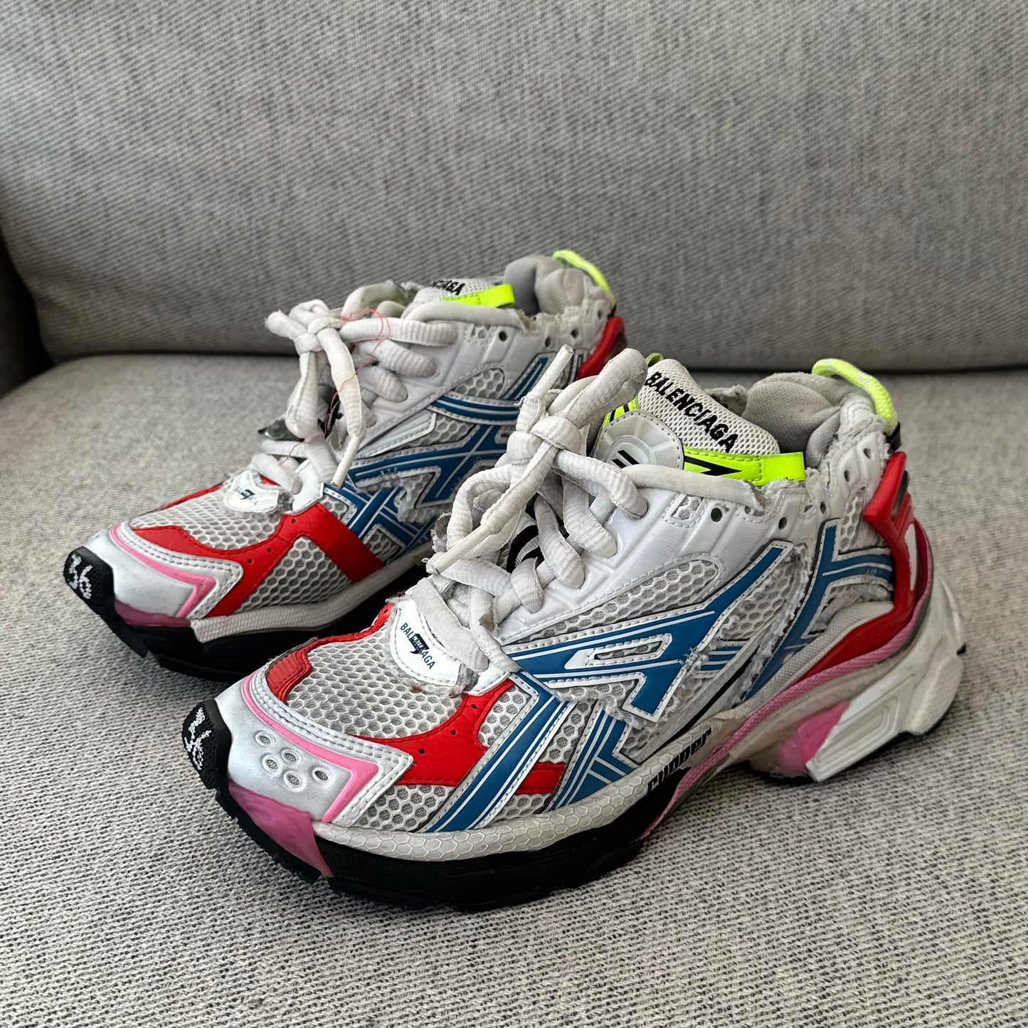 Balenciaga Runner Trainers White Blue Red – EU 36 / UK 3