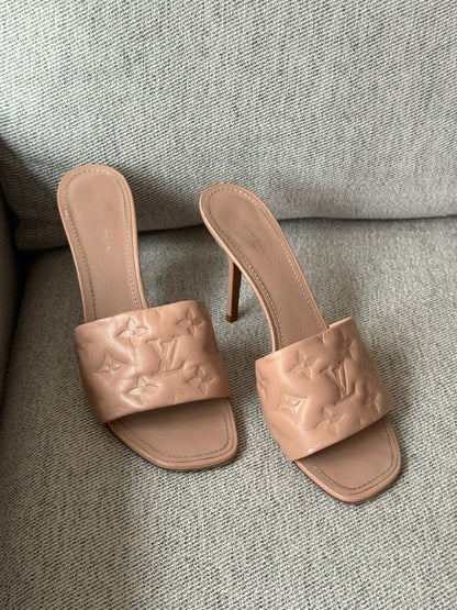 Louis Vuitton Dusty Pink Revival Mogogram Heels - UK 7