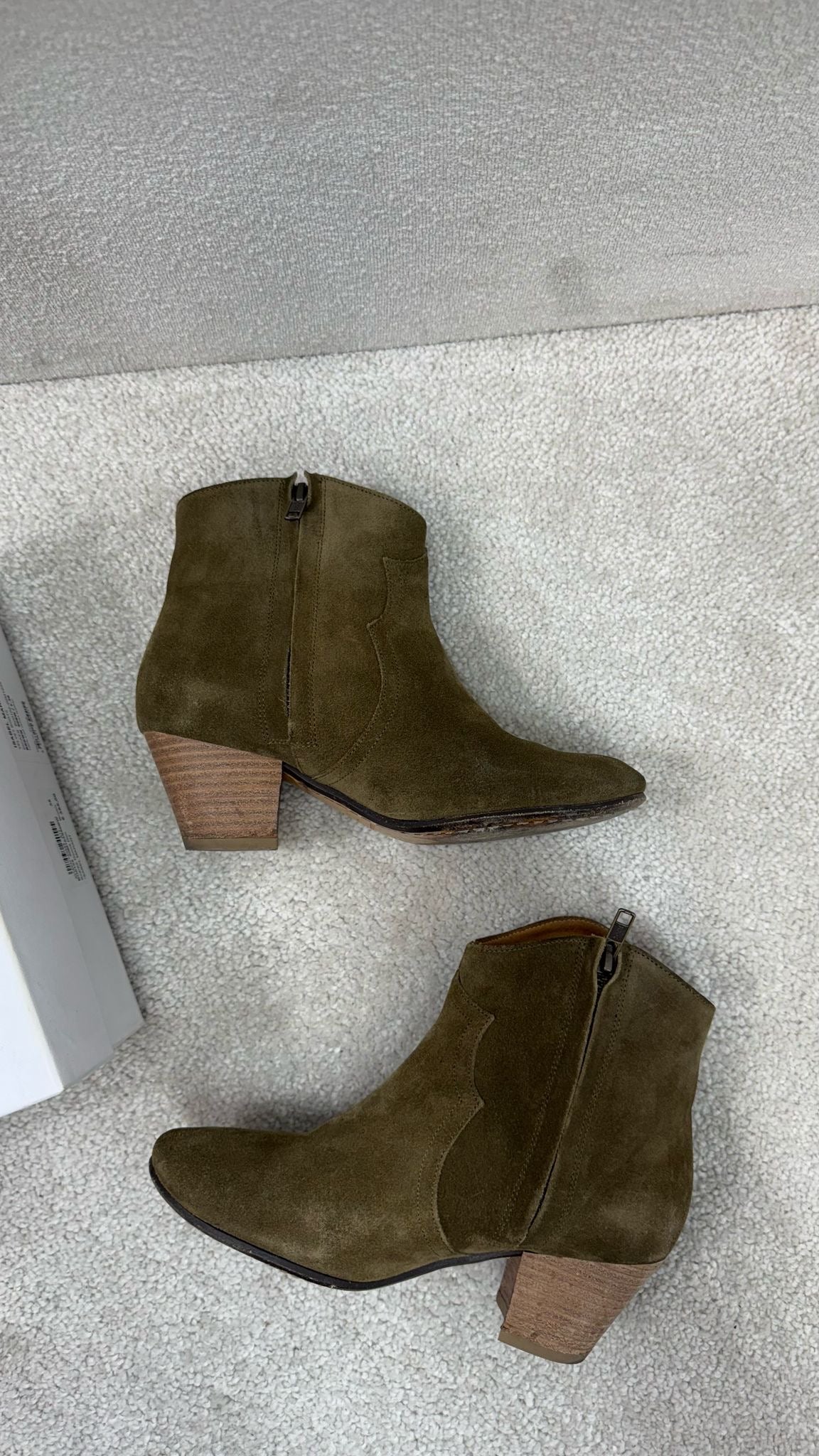 Isabel Marant Velvet Boots Brown Cowboy Boots - UK 2