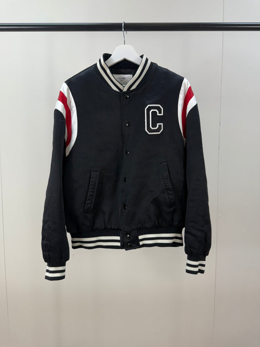 Celine Logo Varsity Bomber-50, UK Large
