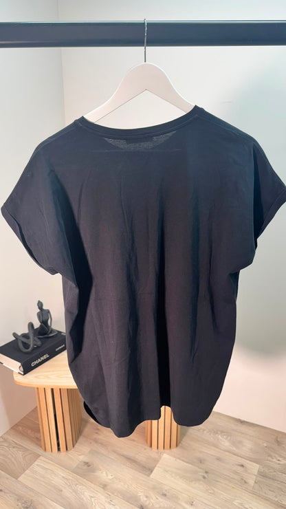 Balmain Black Gold Logo T-Shirt – IT 40
