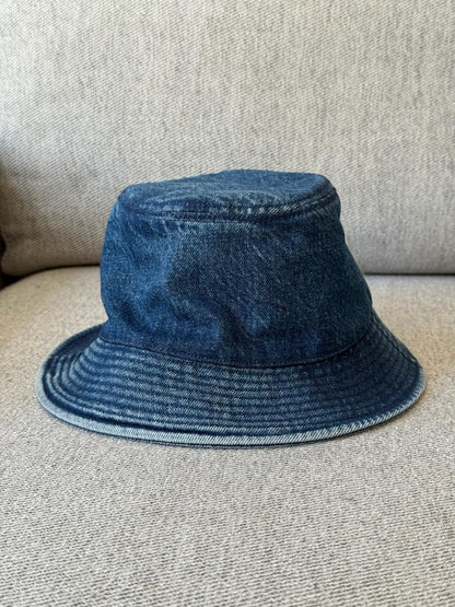 Celine Denim Logo Bucket Hat - Medium