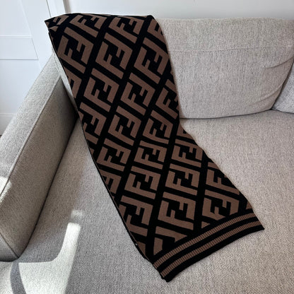 Fendi Black FF Print Scarf
