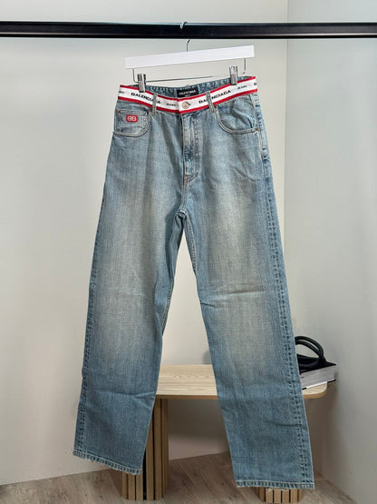Balenciaga Unifit Wideleg Denim Jeans - XS