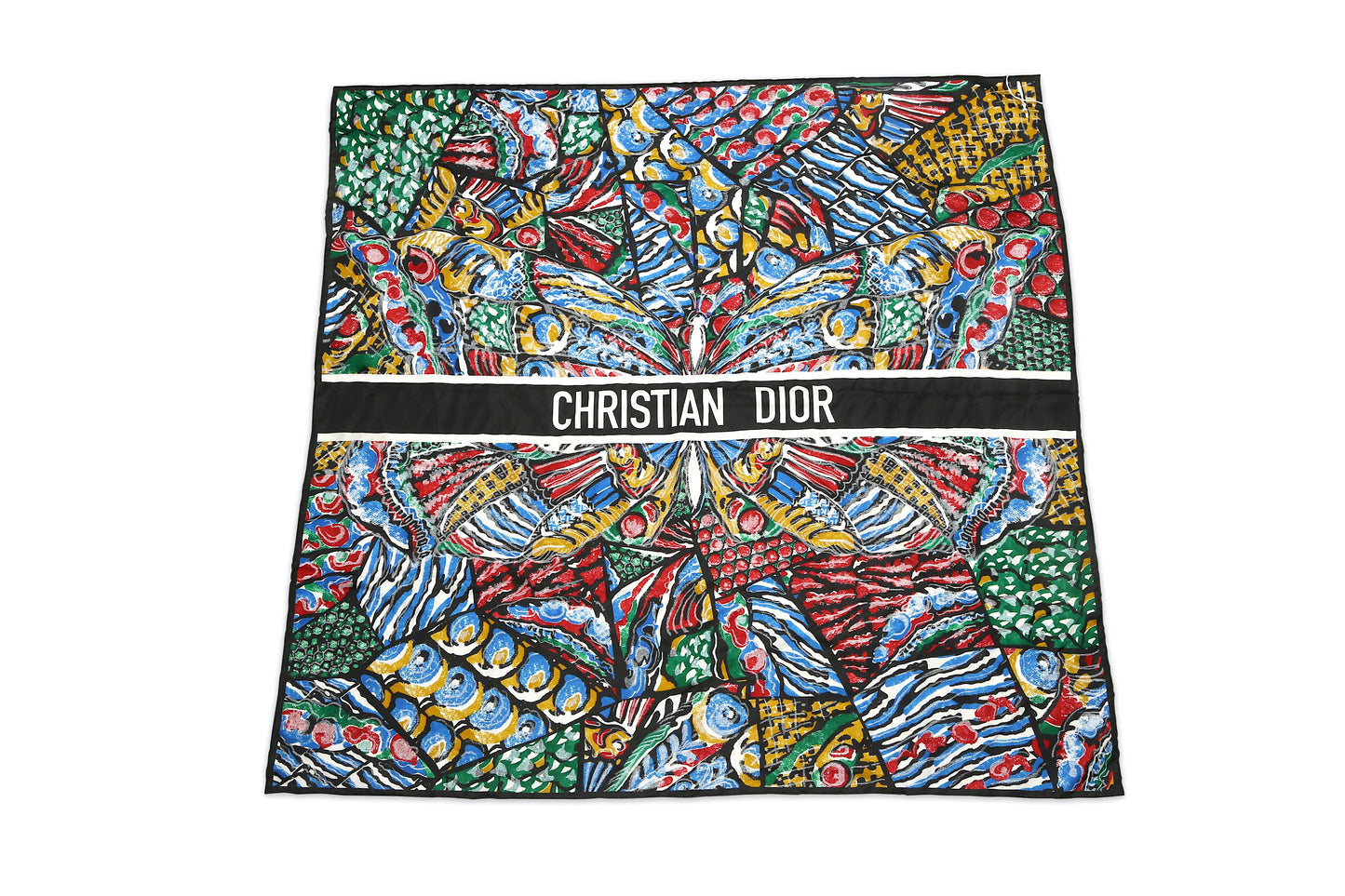 Dior Butterfly Multicolour Silk Square Scarf - One Size