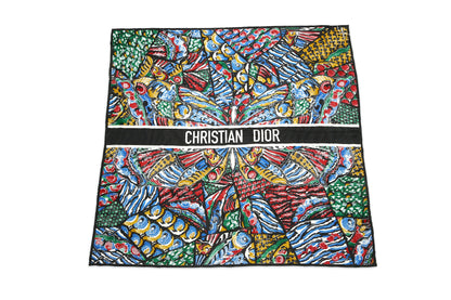 Dior Butterfly Multicolour Silk Square Scarf - One Size