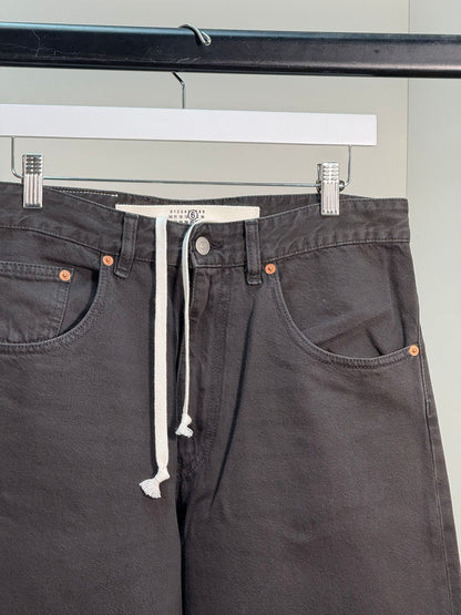 Maison Margiela Black Denim Wide Leg Jeans - 26