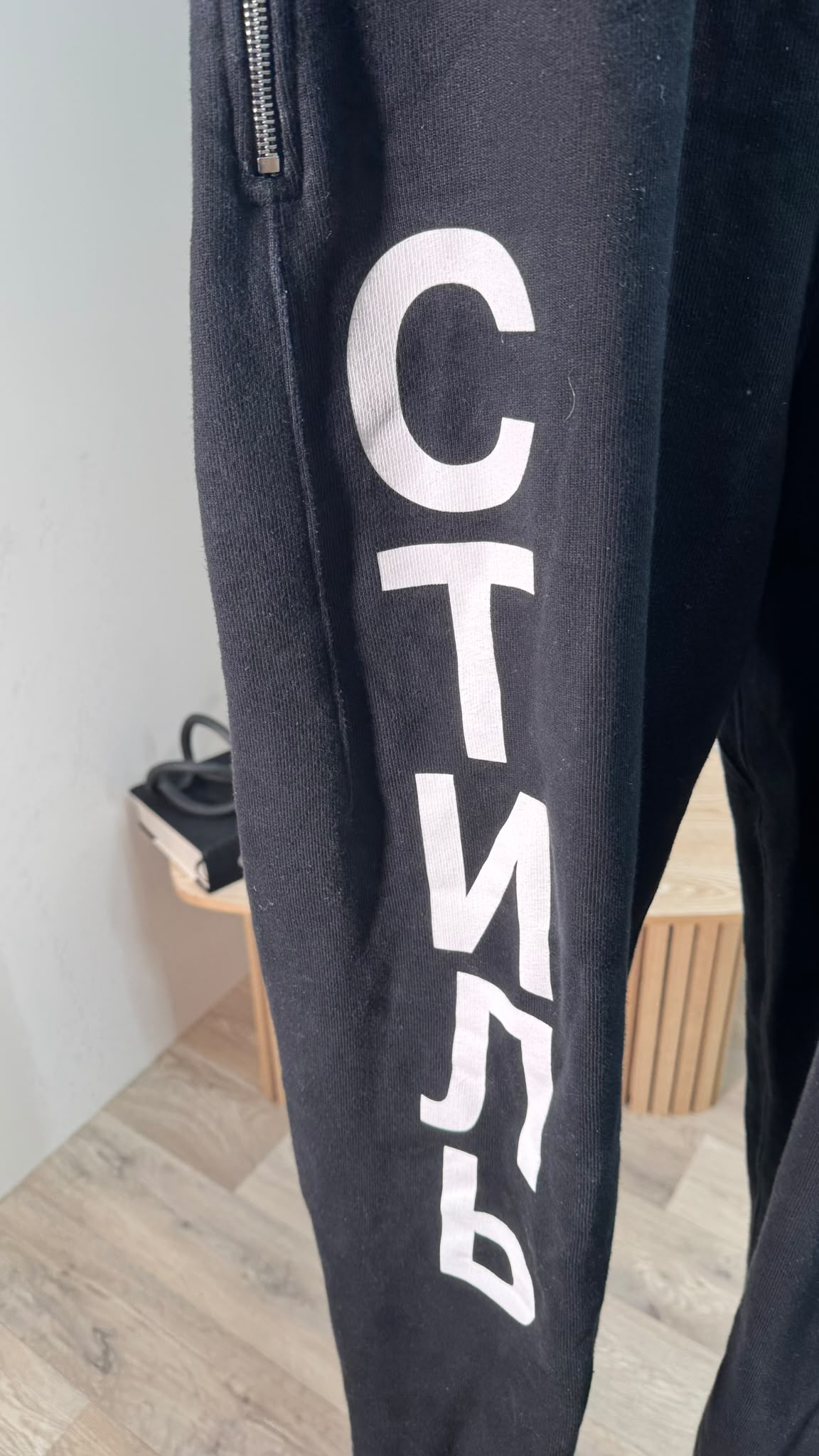 Heron Preston Black CTNNB Logo Tracksuit Pants – Small