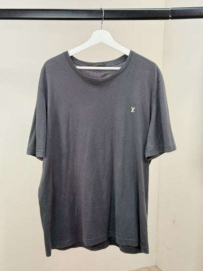 Louis Vuitton Grey Old School LV Logo T-Shirt - 4XL
