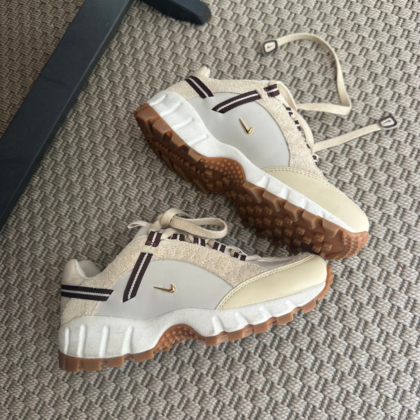 Jacquemus x Nike J Force 1 Low SP Cream Brown Trainers – UK 2.5 / EU 35.5