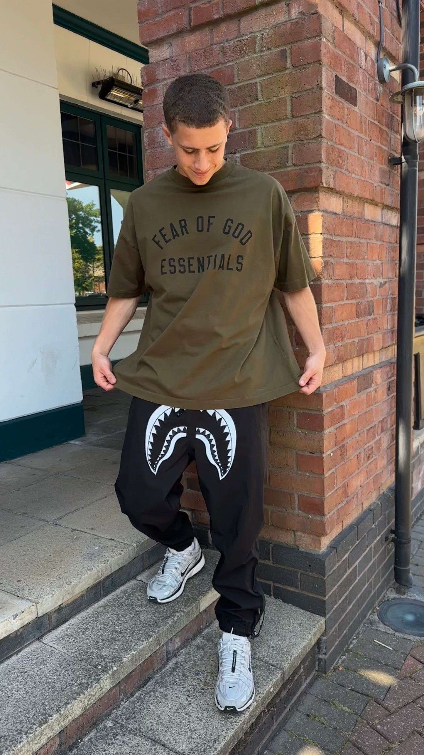 Essentials Fear of God Jersey Crewneck T-Shirt - Olive Green – Small