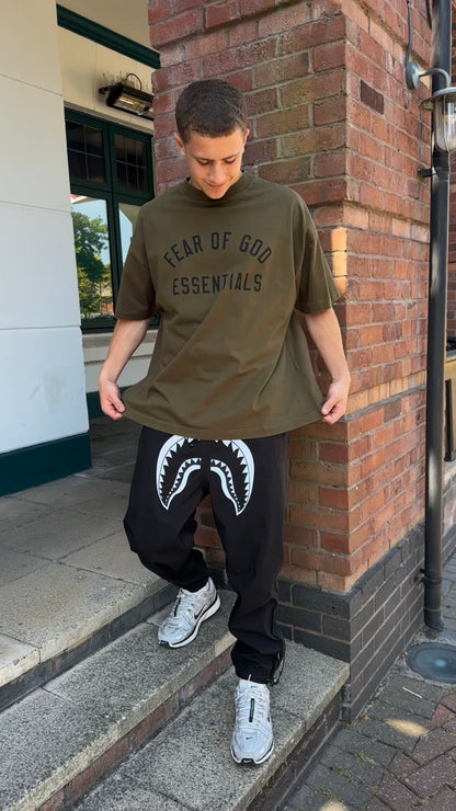 Essentials Fear of God Jersey Crewneck T-Shirt - Olive Green – Small
