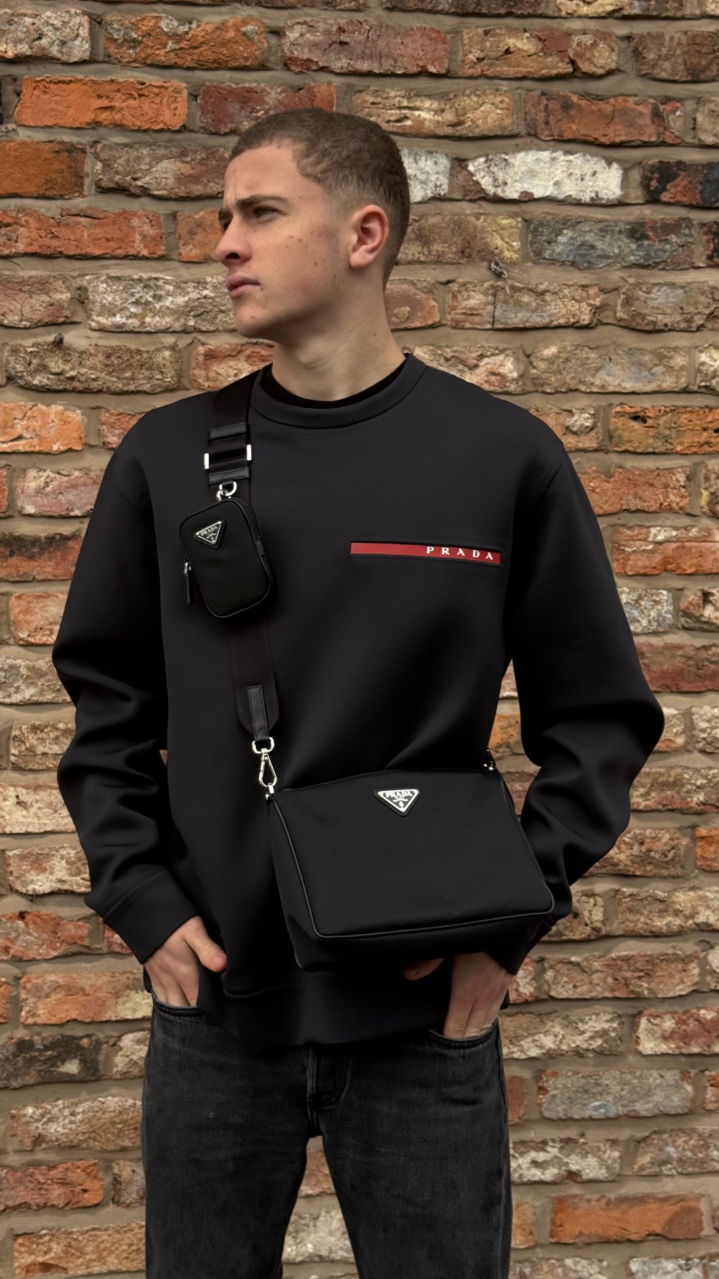 Prada Black Re Nylon Crossbody Bag- Brand New