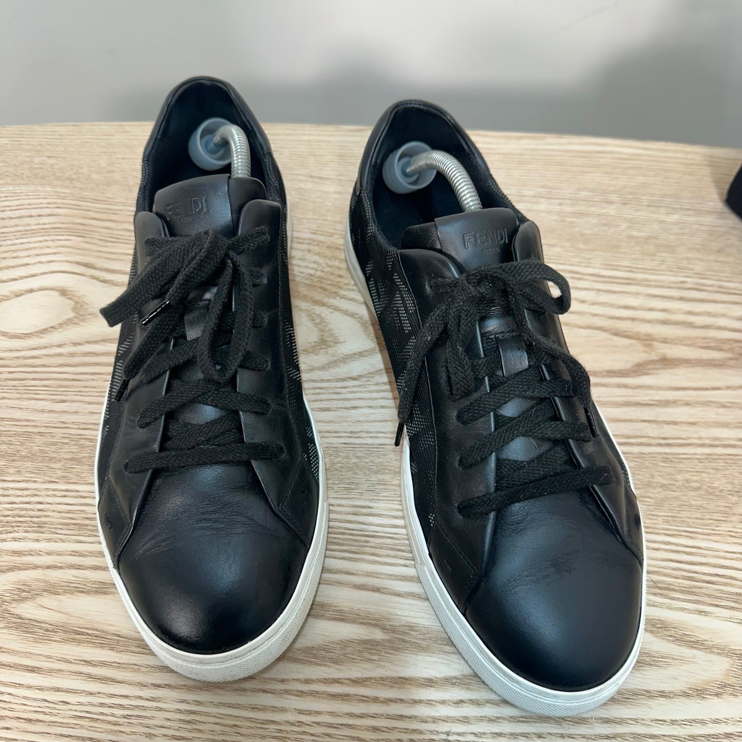 Fendi Black FF Insert Trainers – UK 8