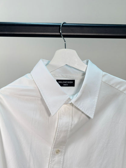 Balenciaga White Unifit Collared Shirt - Small