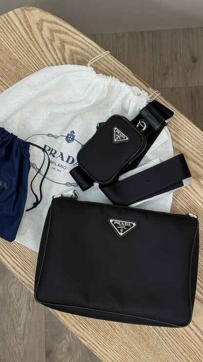 Prada Black Re Nylon Crossbody Bag- Brand New