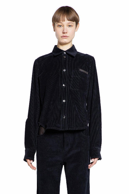 Bottega Veneta Black Ribbed Leather Trimmed Cotton Corduroy Overshirt Jacket - 40/M