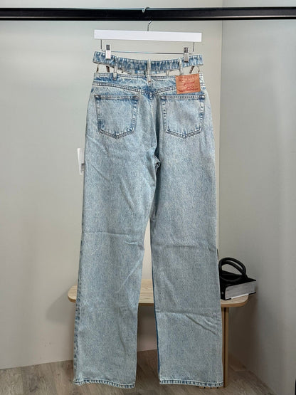 Y/Project Ice Blue Buckle Straight Leg Jeans - Brand New In Tags 27"