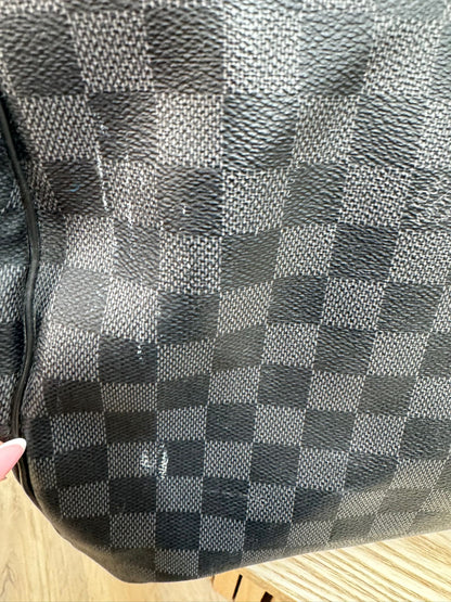 Louis Vuitton Black Damier Graphite Canvas Keepall Travel Bag – 55
