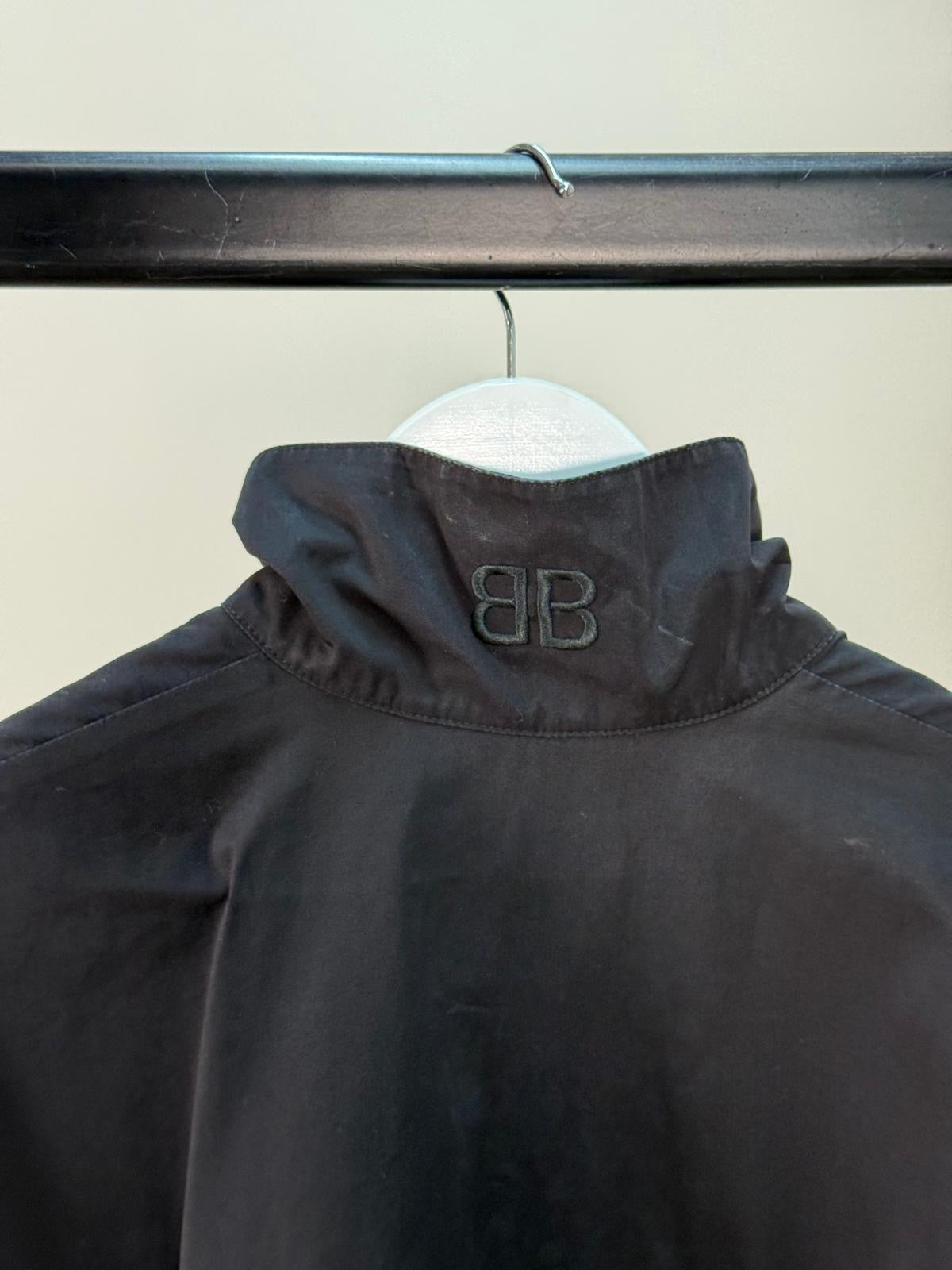 Balenciaga Black Nude Bomber Track Windbreaker Jacket - size 44-L