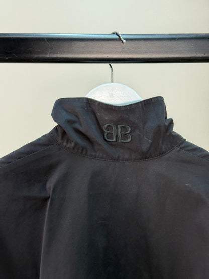 Balenciaga Black Nude Bomber Track Windbreaker Jacket - size 44-L