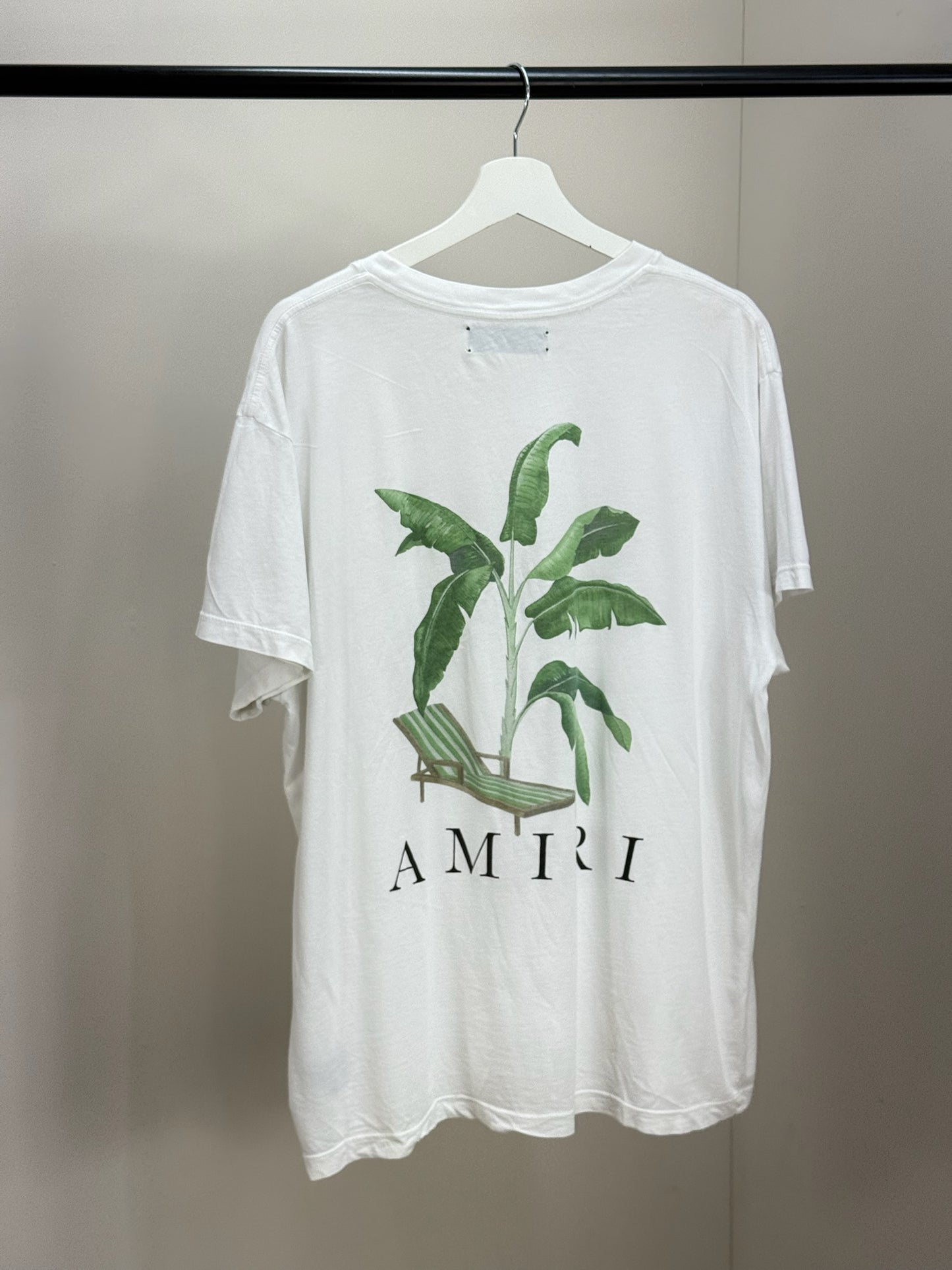 Amiri White Green Bandana Tree T-Shirt - 38/M