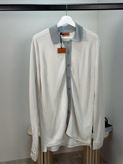 Missoni Long Sleeve Polo Top - Large