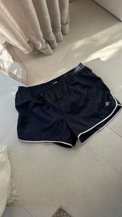 Gucci Navy GG Monogram Print Swim Shorts - 52/XL