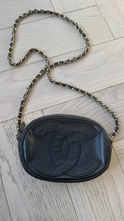 Chanel Black Oval Vintage Chanel Mini