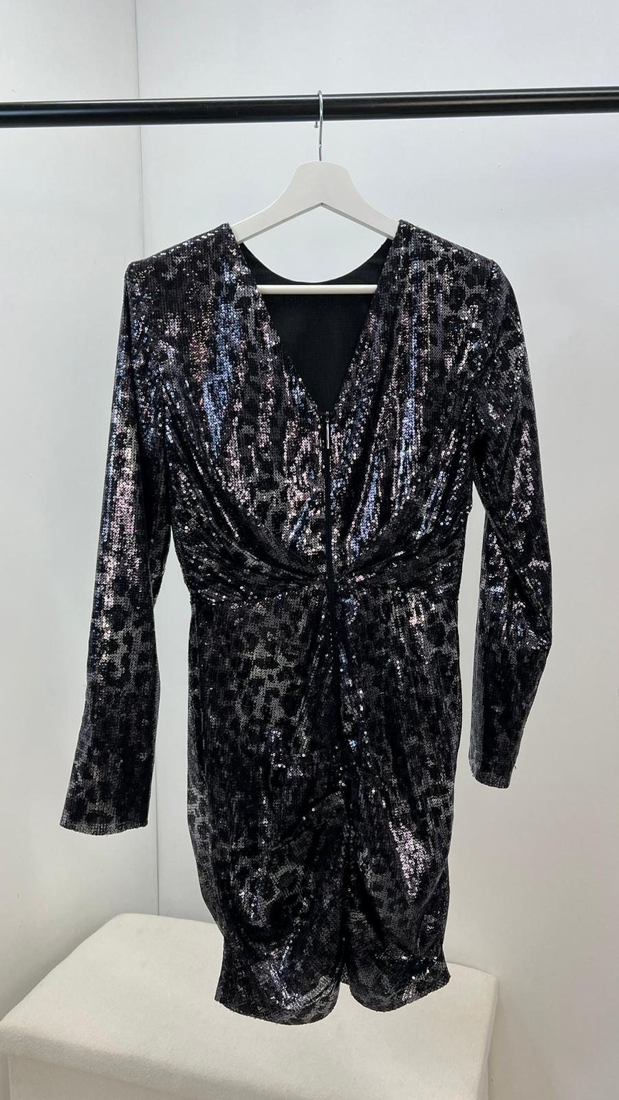 MSGM Multi Leopard Sequin Dress  - Small