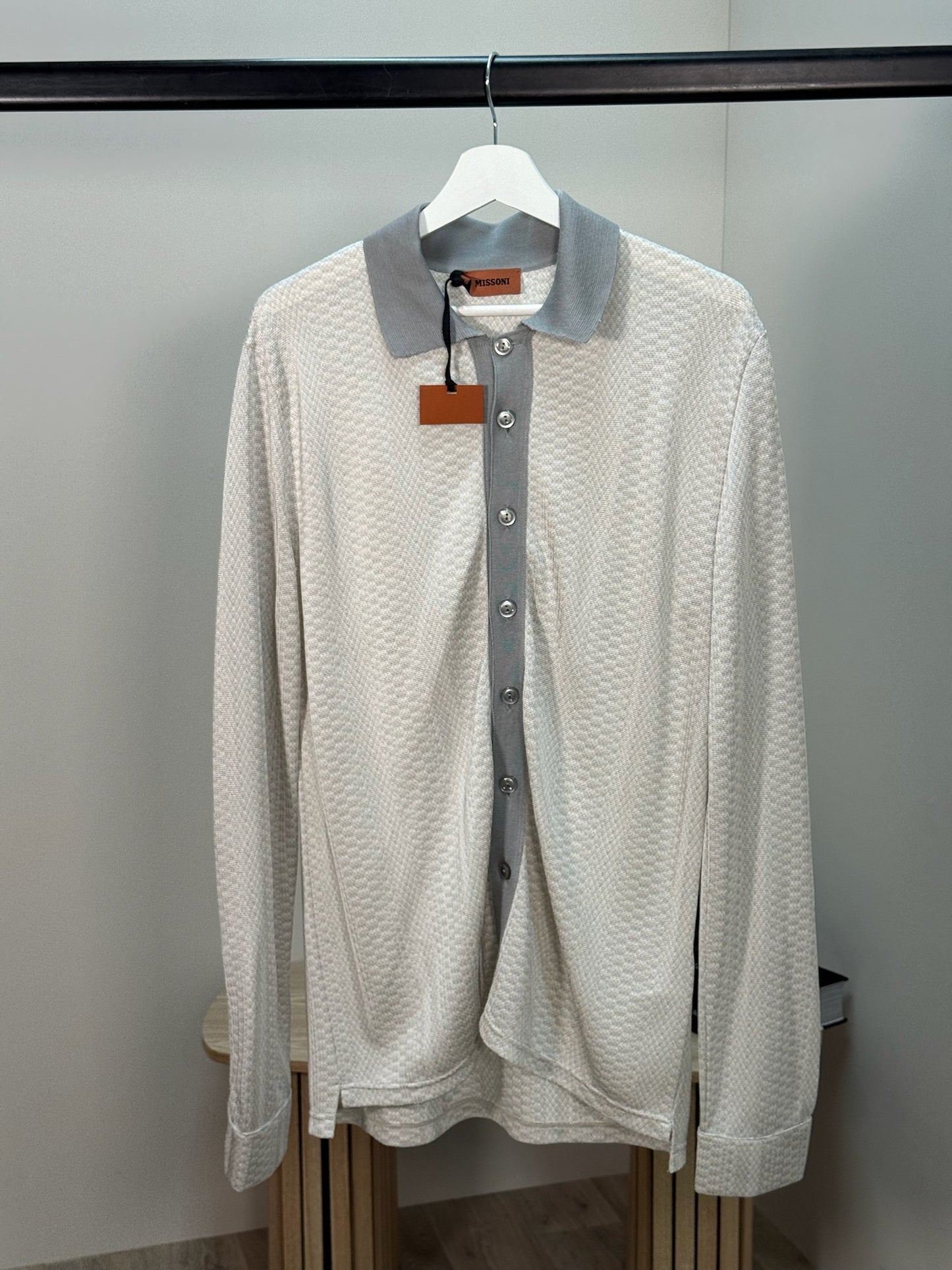 Missoni Long Sleeve Polo Top - Large