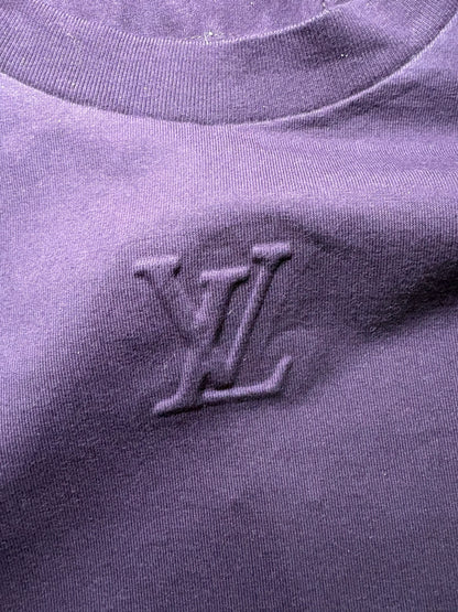 Louis Vuitton Burgundy Embossed LV T-Shirt -XXL