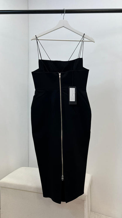 Alex Perry Black Strap Zip Up Dress , Brand New - UK 12