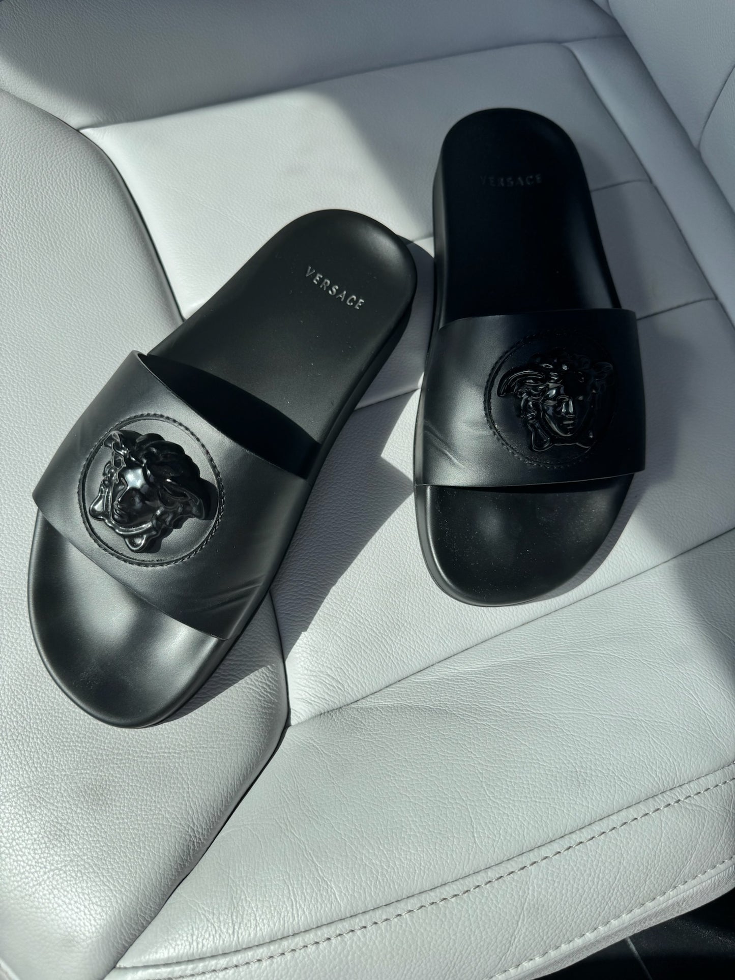 Versace Black Medusa Pool Slides - UK 6
