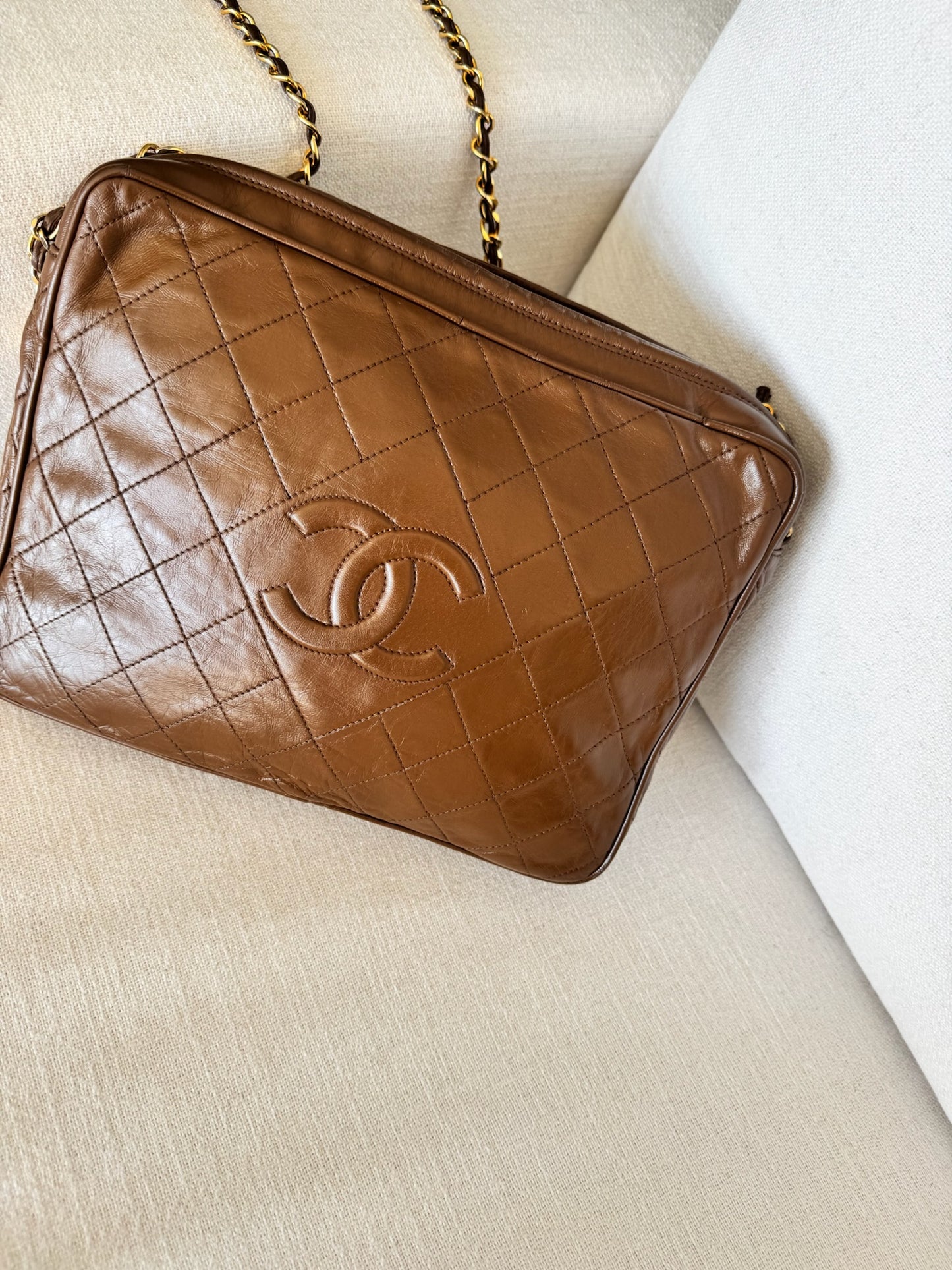 Chanel Vintage Chanel Lambskin Large Camera Bag