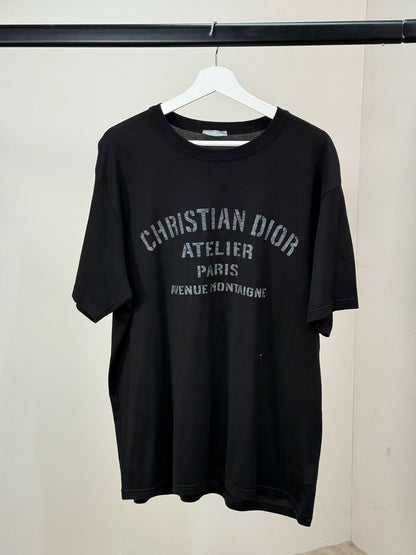 Dior Black Atelier Logo T-Shirt - XXL