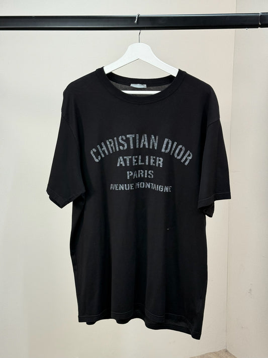 Dior Black Atelier Logo T-Shirt - XXL